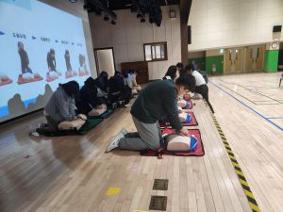 5,6학년 심폐소생술 실습 교육